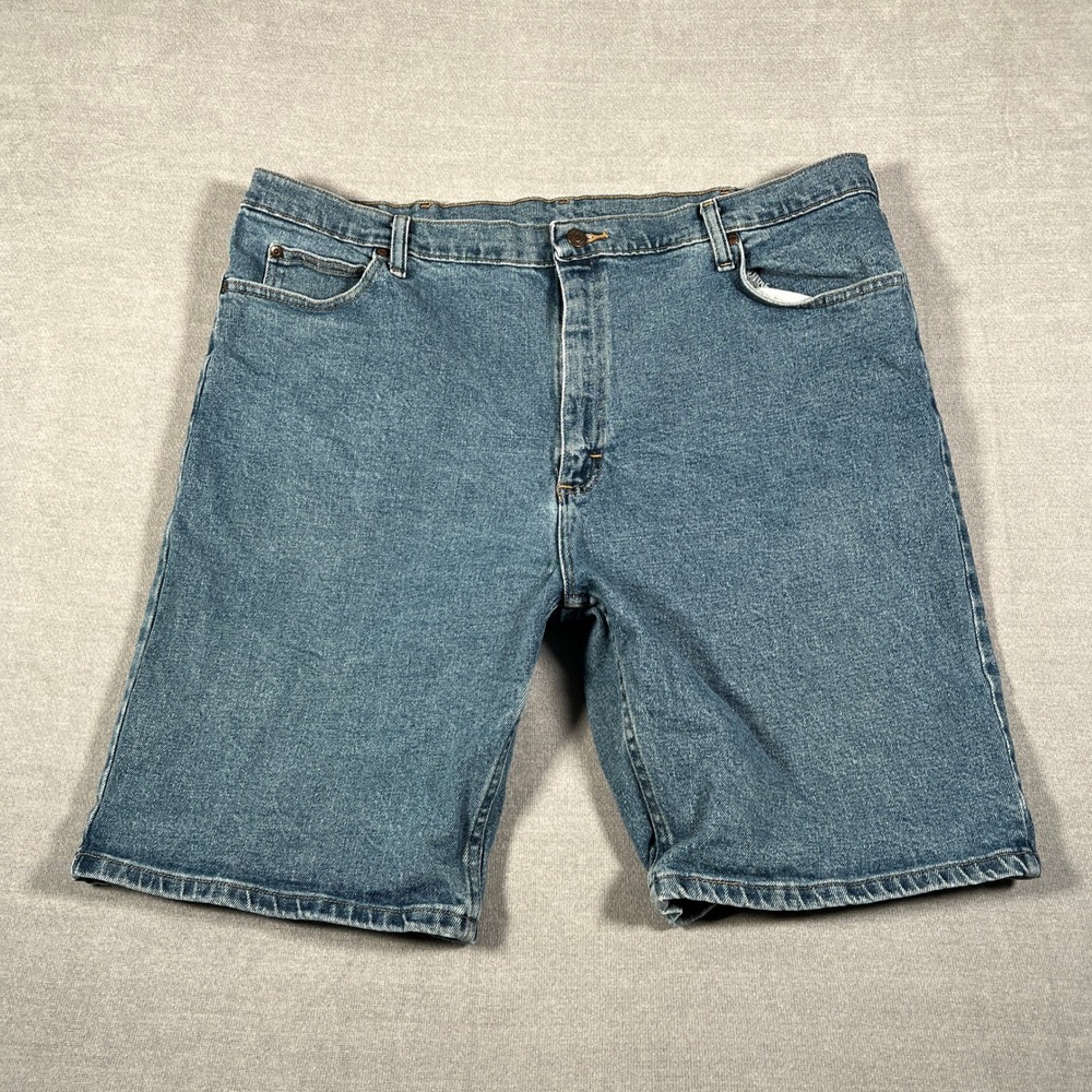 Wrangler Premium Comfort Stretch Mid Rise Denim Shorts Mens 42 Blue Denim